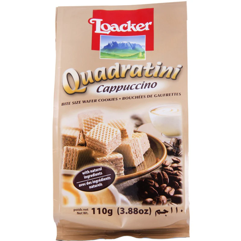 Loacker Quadratini Bite Size Wafers, Cappuccino, 8.82 oz | 250g - Image 2