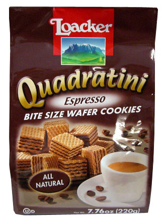 Loacker Quadratini Bite Size Wafers, Espresso, 7.76 oz | 220g - Image 2