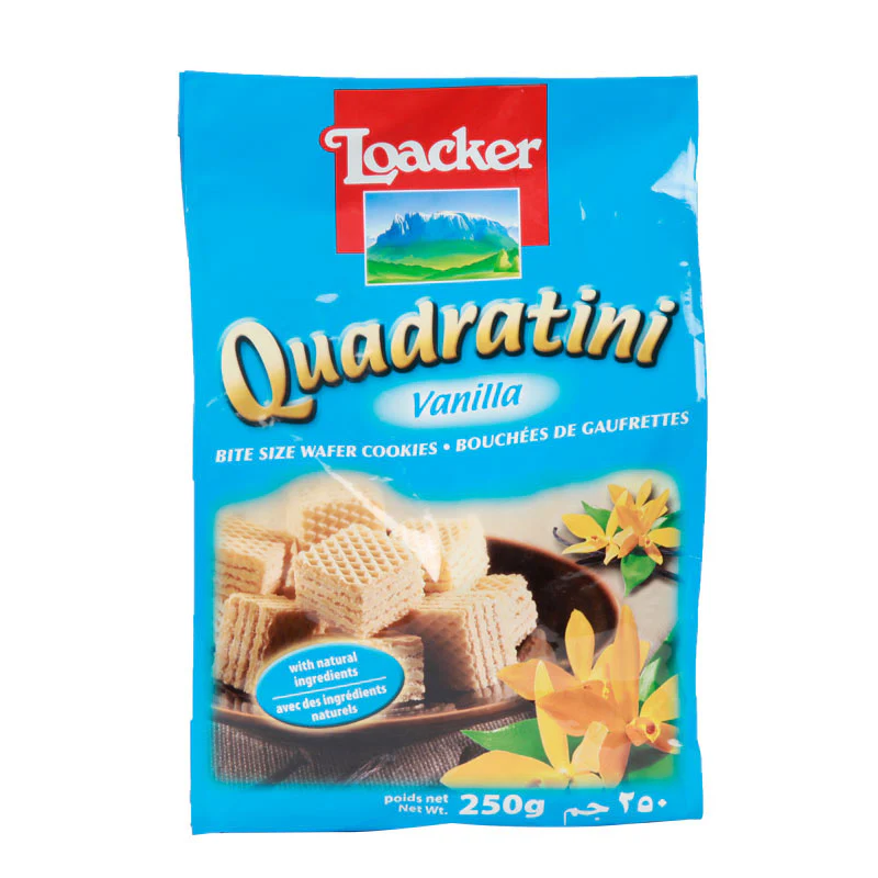 Loacker Quadratini Bite Size Wafers, Vanilla, 8.82 oz | 250g - Image 2