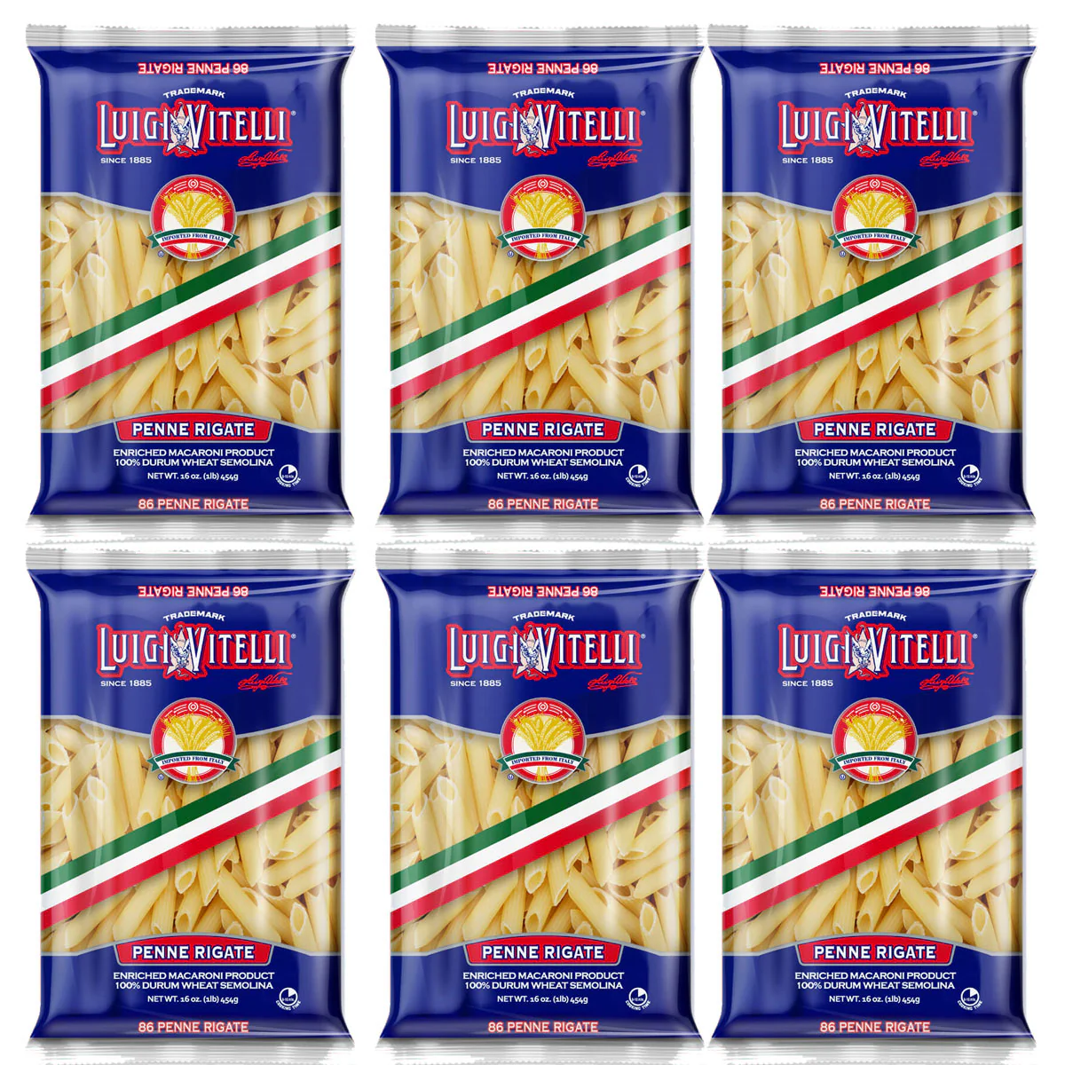 Luigi Vitelli Penne Rigate, 16 oz | 454g - Image 2