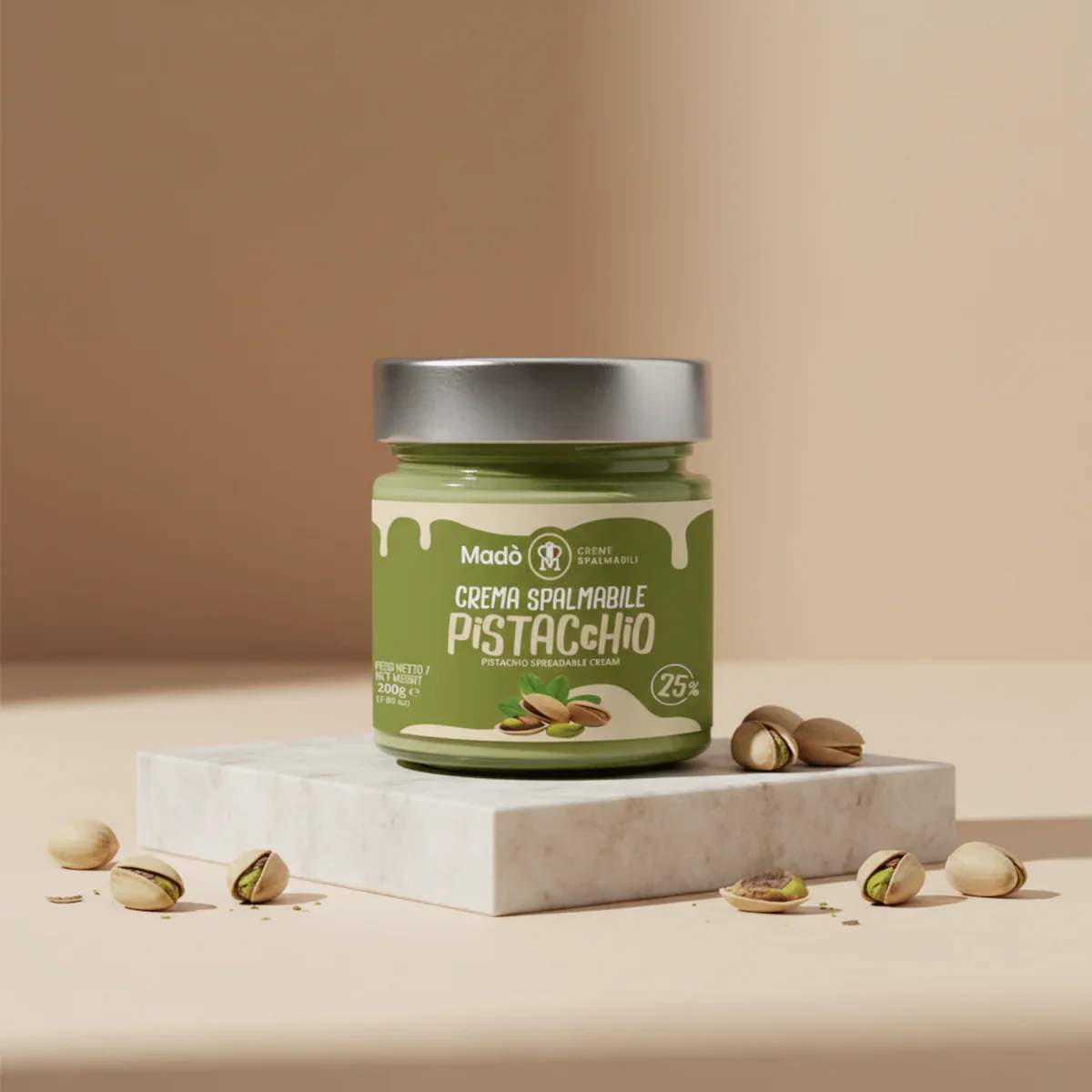 Mado Pistachio Cream Spread, 25% Pistachio, 7.05 oz | 200g - Image 2