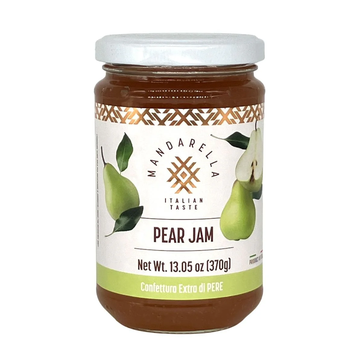 Mandarella Pear Jam, Confettura Extra di Pere, 13.05 oz (370g) | Gluten-Free | Made in Italy