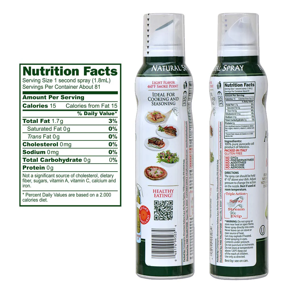 Mantova 100% Pure Avocado Oil Spray, 5 FL. OZ - Image 2