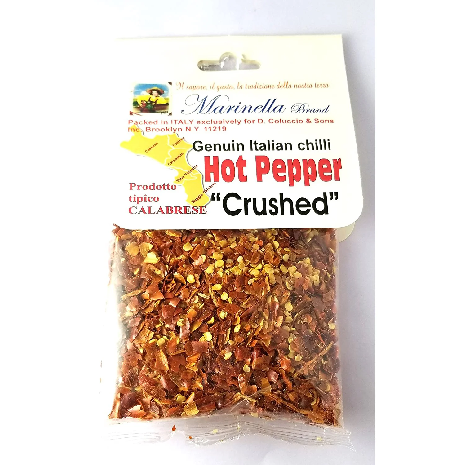 Marinella Genuine Italian Chilli Hot Pepper, Crushed, 1.8 oz | 50g