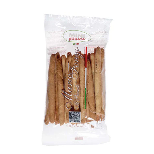 Mario Fongo Mini Grissini Traditional Breadsticks, 3.5 oz | 100g | Product of Italy
