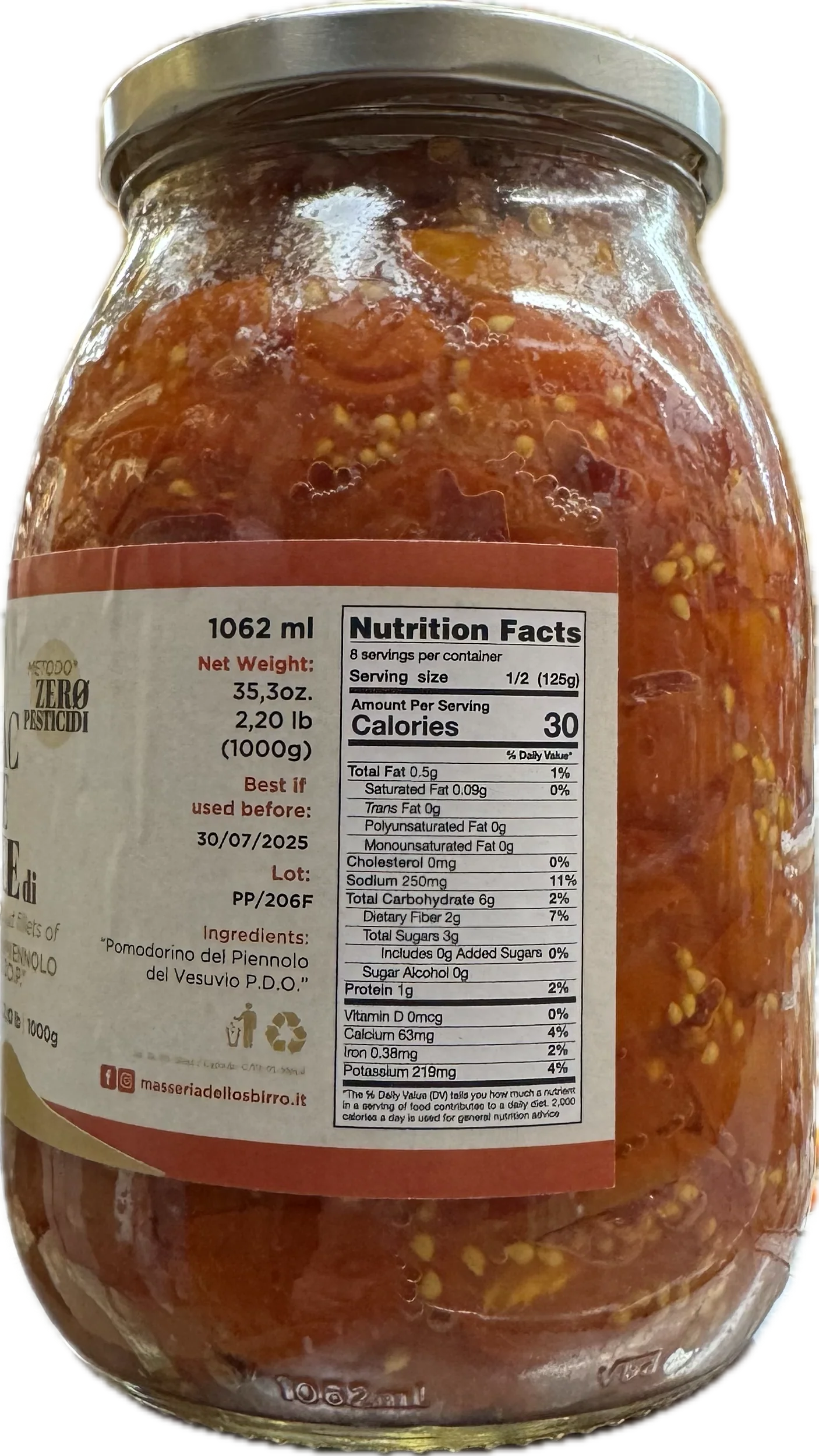 Masseria Dello Serro Piennolo Del Vesuvio Tomatoes D.O.P., 35.27 oz | 1050g - Image 3