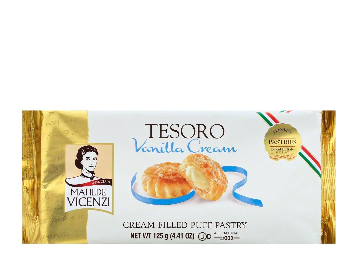 Vicenzi Tesoro Vanilla, Cream Puff Pastry, 4.41 oz | 125g