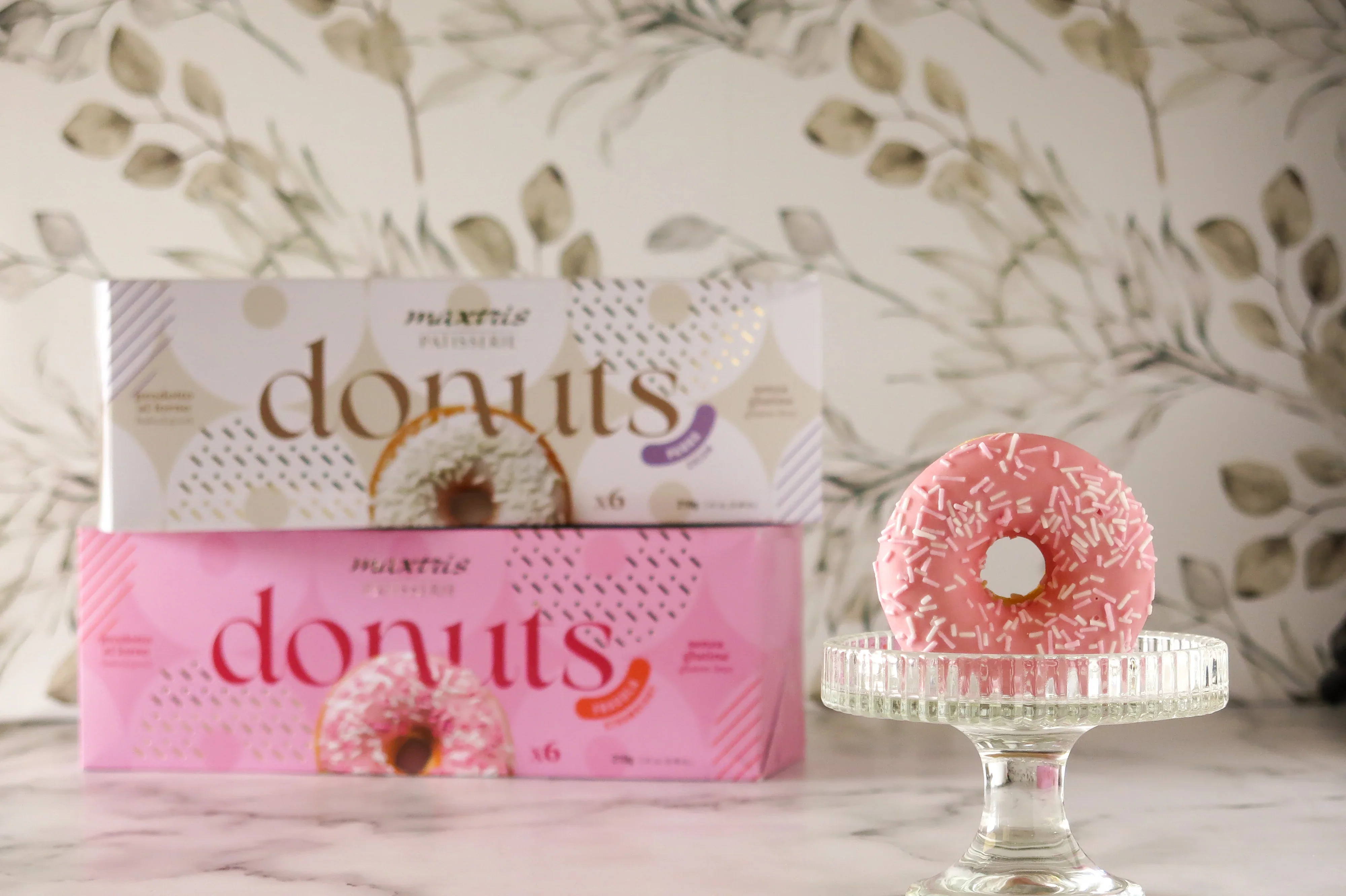 Maxtris Donuts Strawberry, Glazed Mini Donuts, Gluten Free, (210g, 6-Pack) - Image 2