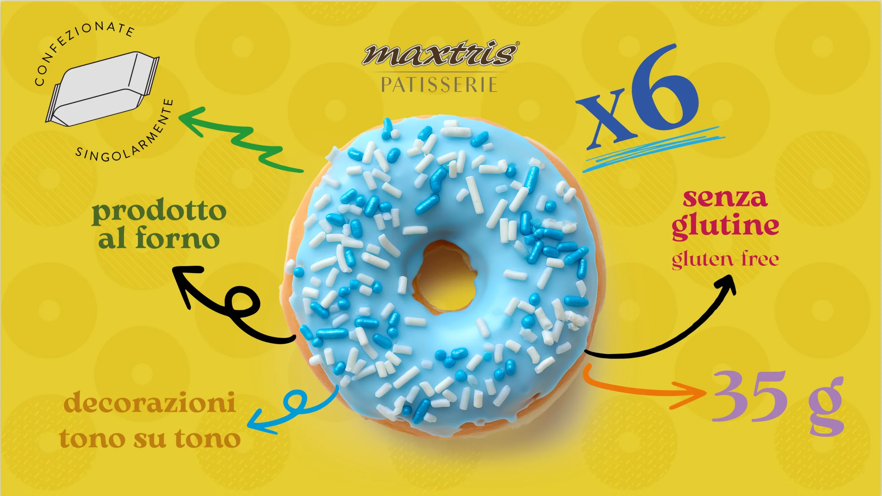 Maxtris Donuts Vanilla, Glazed Mini Donuts, Gluten Free, (210g, 6-Pack) - Image 5