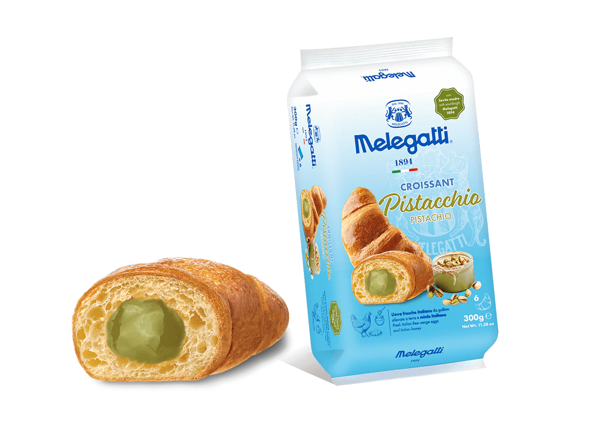 Melegatti Croissant with Pistacchio, 10.58 oz | 300g