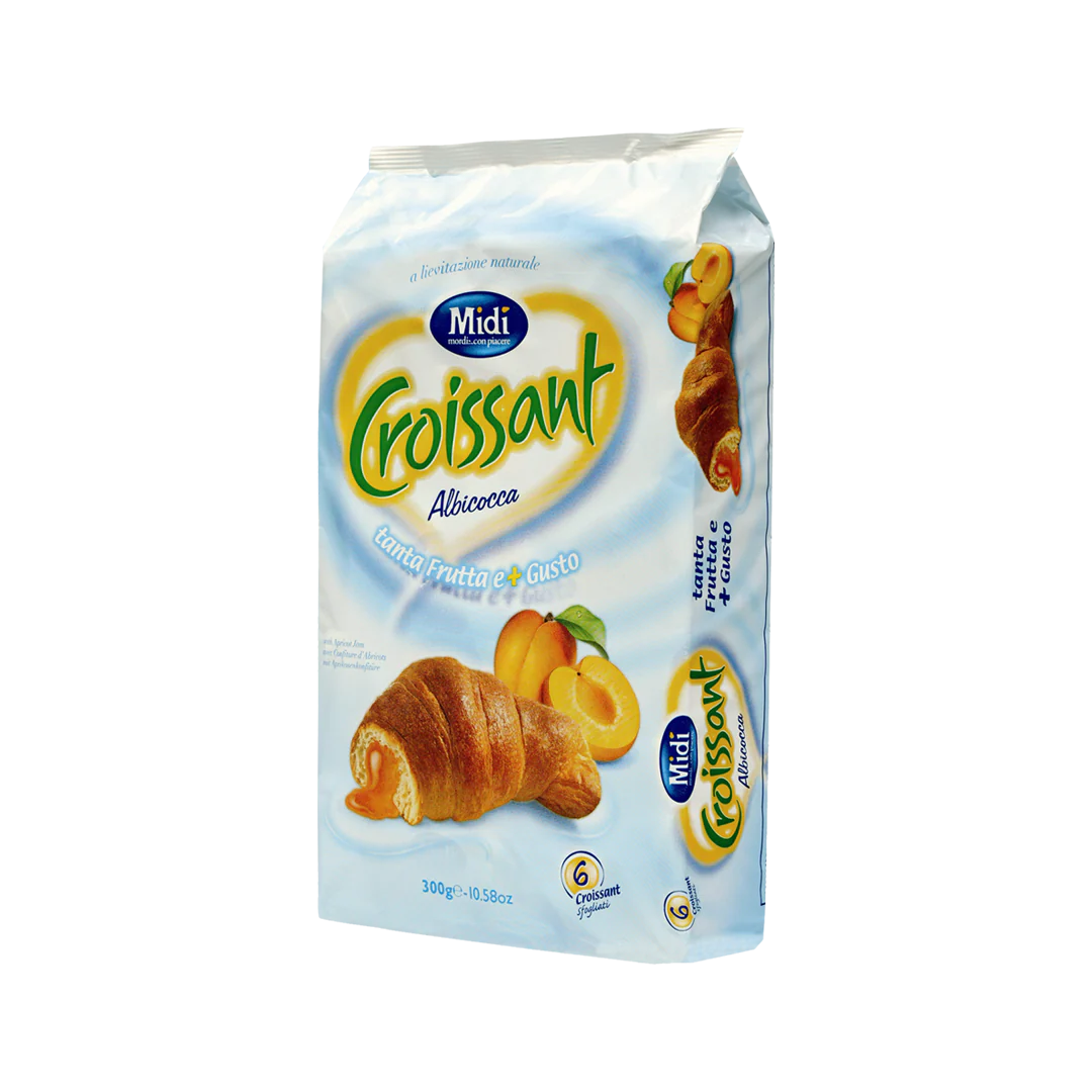 Midi Croissant with Apricot Cream Filling, 6 Pack, 10.56 oz | 300g