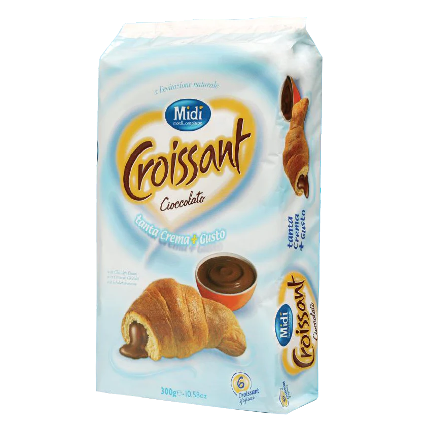 Midi Croissant with Chocolate Cream Filling, 6 Pack, 10.56 oz | 300g