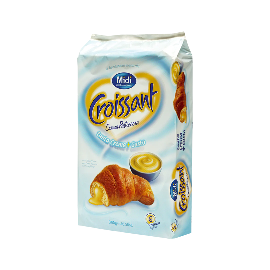 Midi Croissant with Custard Cream Filling, 6 Pack, 10.56 oz | 300g