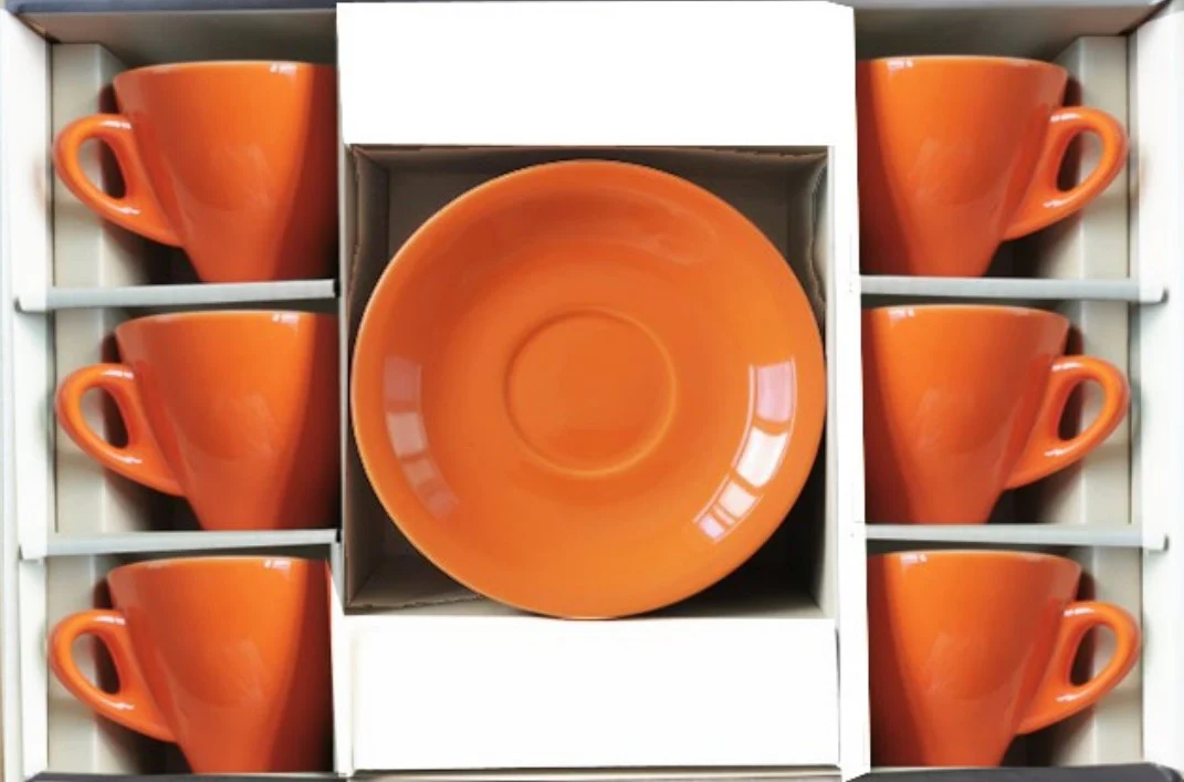 Milano Style Espresso Cups and Saucers, Set of 6 - Image 6