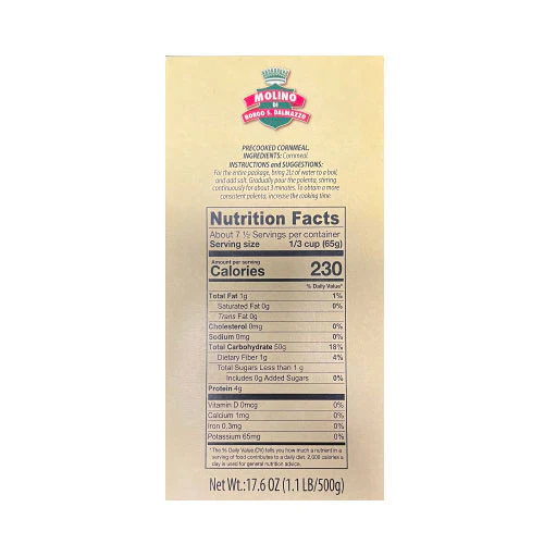 Molino Borgo San Dalmazzo Instant Polenta, Ready 3 Min, 17.6 oz | 500g - Image 2