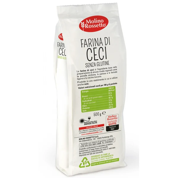 Molino Rossetto Chickpea Flour - Farina Di Ceci, Gluten Free, 17.6 oz | 500g - Image 2