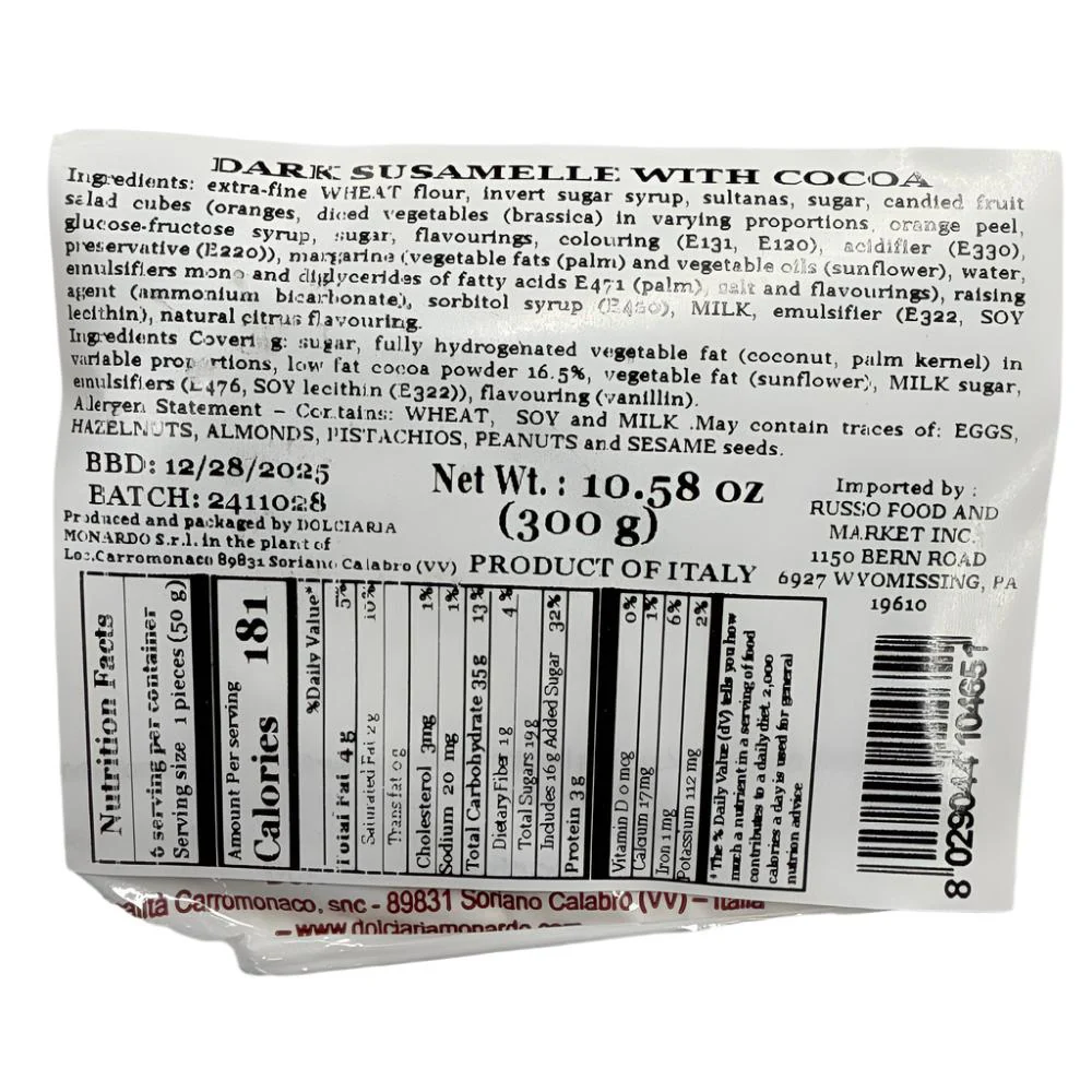 Monardo Susamelle Covered with Chocolate, 10.58 oz | 300g - Image 2