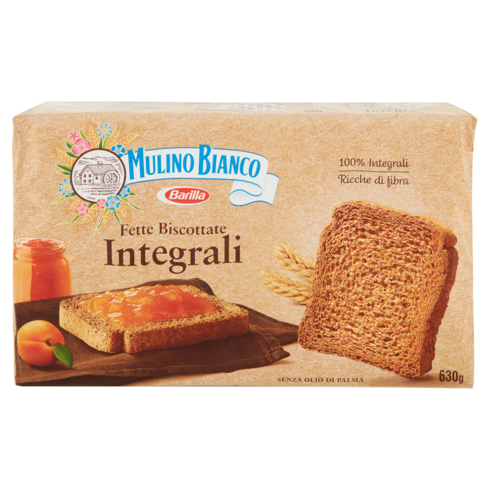 Mulino Bianco Fette Biscottate Intergrali, Whole Wheat Toast, 11 oz | 315g - Image 3
