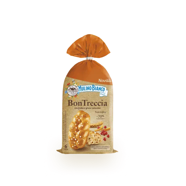 Mulino Bianco BonTreccia w/ Fruit and Buckwheat, 6 Pack 225g