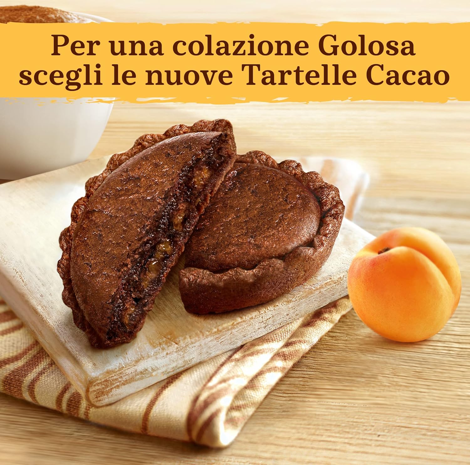 Mulino Bianco Tartelle Cocoa, Apricot Jam Stuffed Patties, Pack of 6, 288g - Image 5