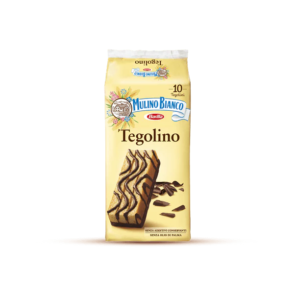 Mulino Bianco Tegolino Chocolate Snack Cakes – 10 Pack – 12.35 oz (350g)