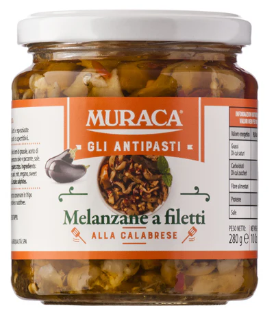 Muraca Eggplant Stripes, Calabrese Style, 10 oz | 280g