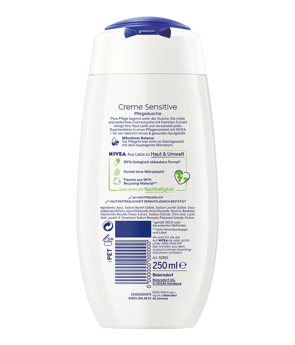 Nivea Care Shower Sensitive, 8.5 oz | 250ml - Image 2