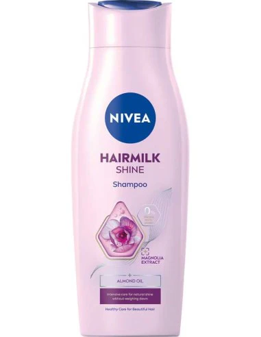 NIVEA – Hairmilk Shine Caring Shampoo  With Magnolia Extract & Almond Oil 13.5 fl oz (400 mL) | Hair Care