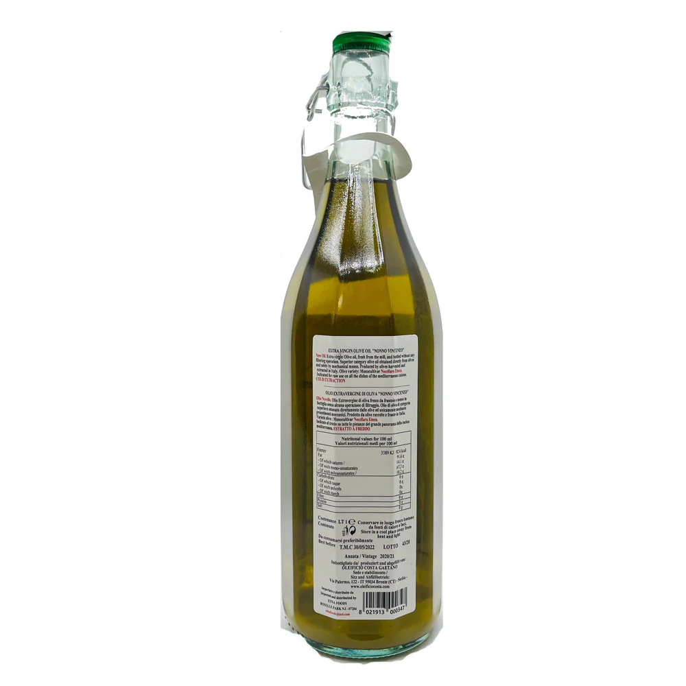 Nonno Vincenzo Extra Virgin Olive Oil, 100% Italian, 33.8 FL. OZ | 1 Liter - Image 2