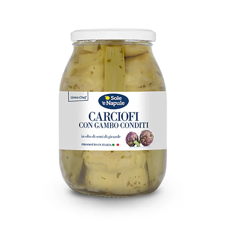 O Sole E Napule Artichokes with Stems, 33.8 oz | 960g