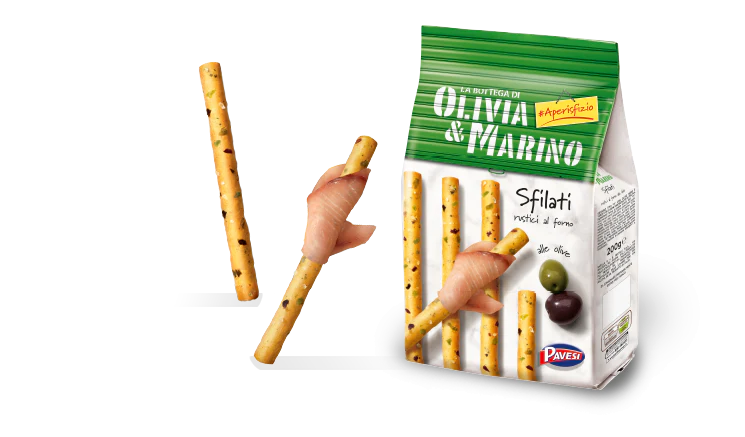 Olivia & Marino Breadsticks Sfilati Olive, 200g