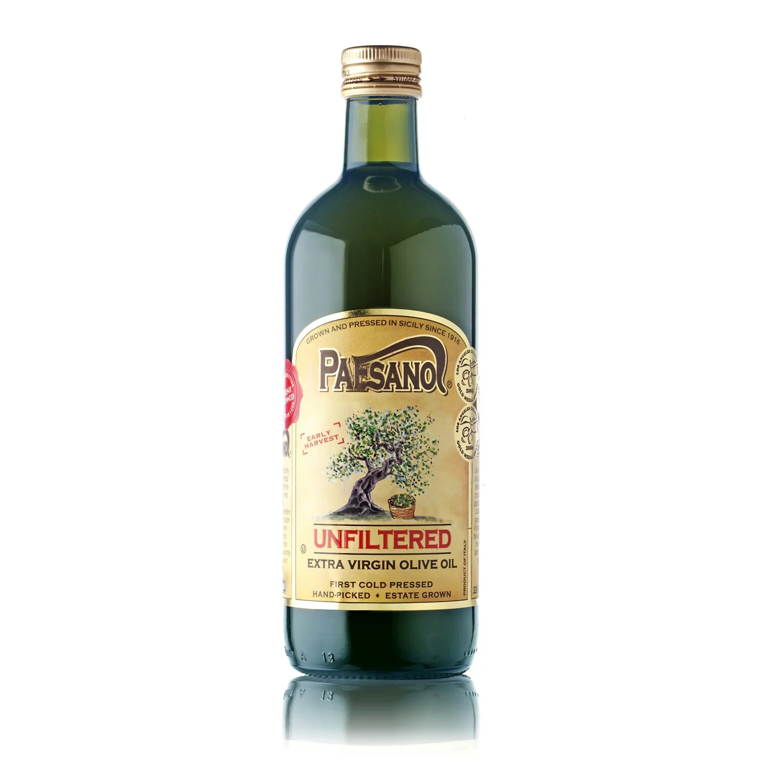 Paesanol Sicilian Unfiltered Extra Virgin Olive Oil, 33.8 FL oz