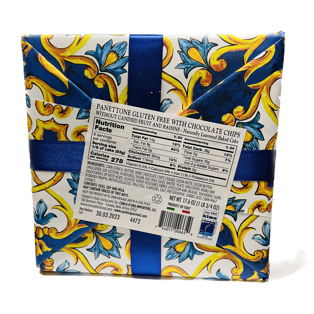 Paolos Gluten Free Panettone with Chocolate Chip, 21.16 oz | 500g - Image 2