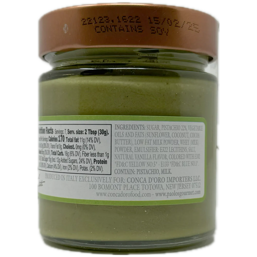 Paolo’s Pistachio Cream Spread – 7.4 oz (210g) - Image 2