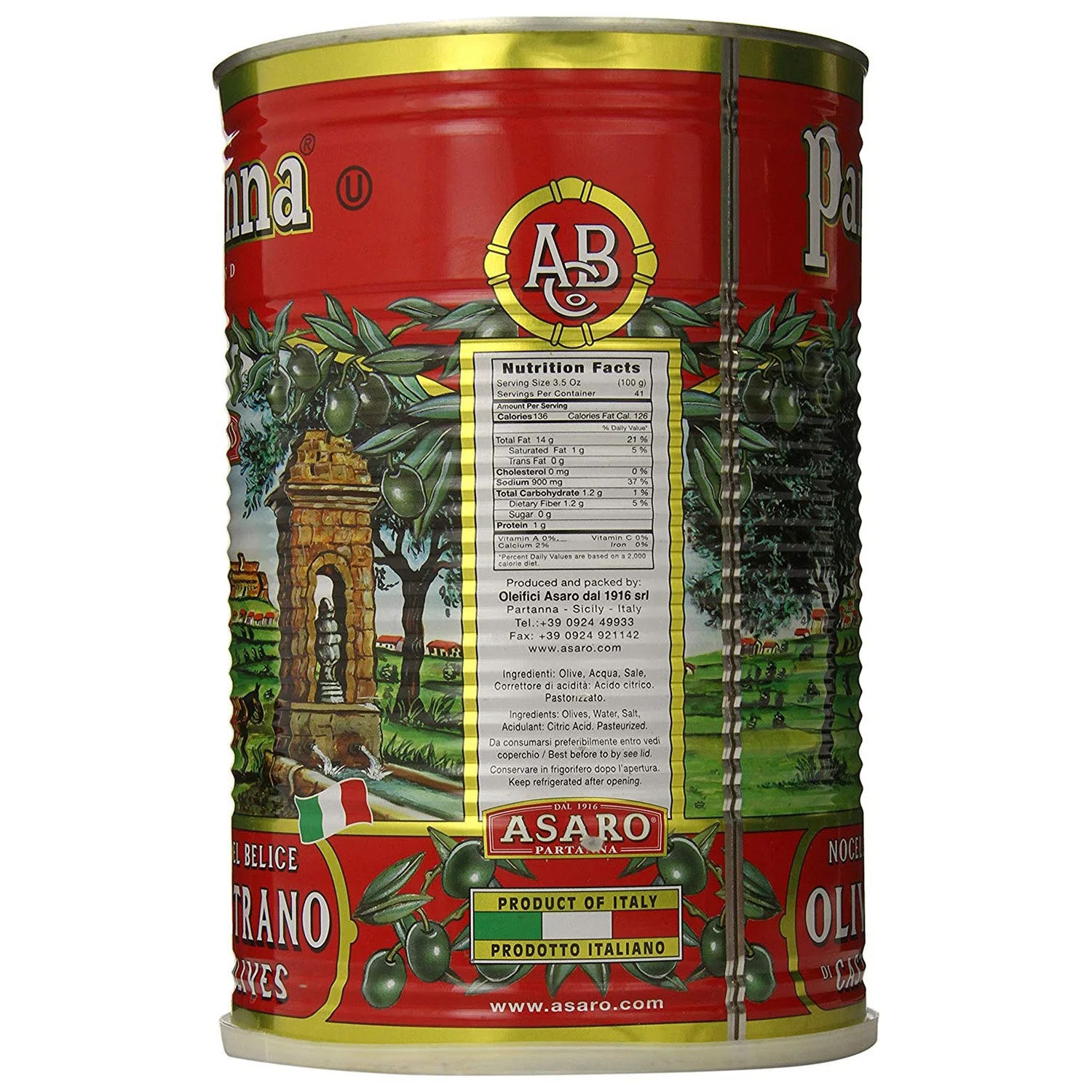 Partanna PITTED Castelvetrano Green Olives, 144.62 oz | 4.1 kg - Image 2