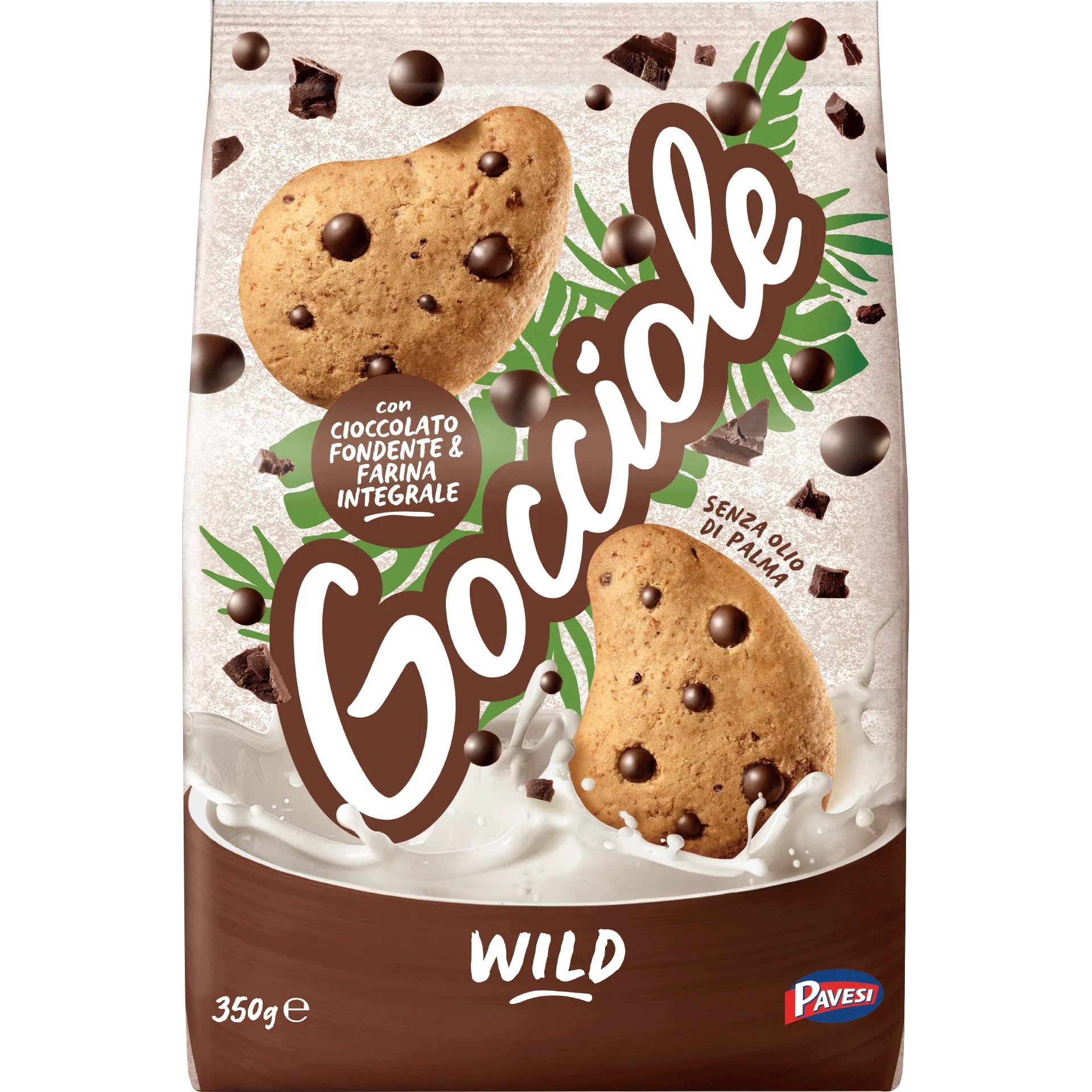 Pavesi Gocciole Wild Whole‑Wheat Chocolate‑Chip Cookies – 12.3 oz | 350 g - Image 2