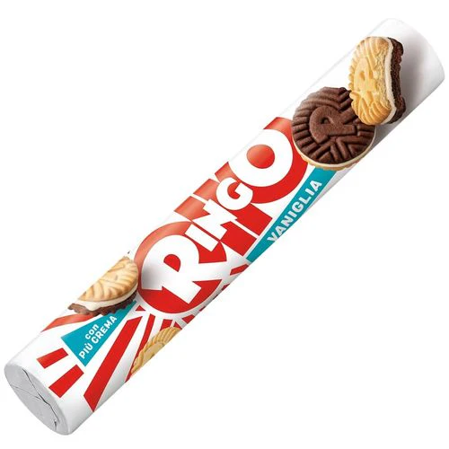 Pavesi Ringo Vanilla (Vaniglia) Cookies Tube, 5.82 oz | 165g