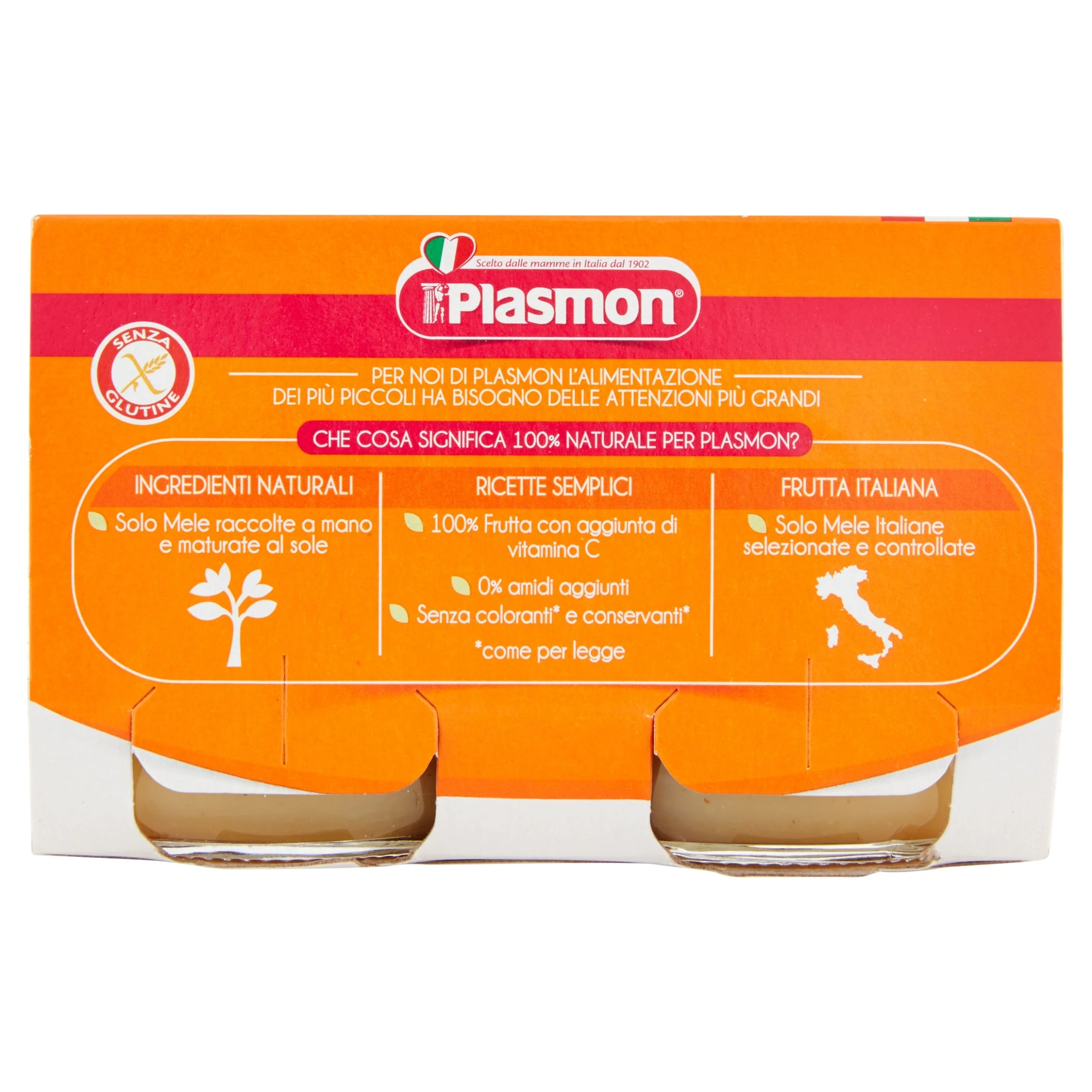 Plasmon Apple Sauce, Omogeneizzato Mela, 2 x 104 g - Image 2