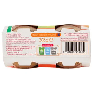 Plasmon Pear Sauce, Omogeneizzato Pera, 2 x 104 g - Image 2