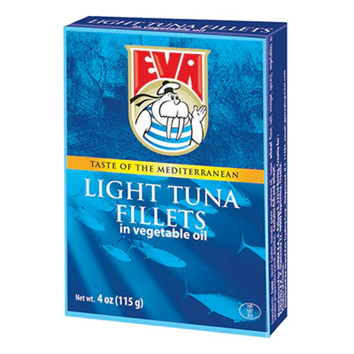 Podravka Eva Light Tuna Fillets in Vegetable Oil, 3.5 oz | 100g