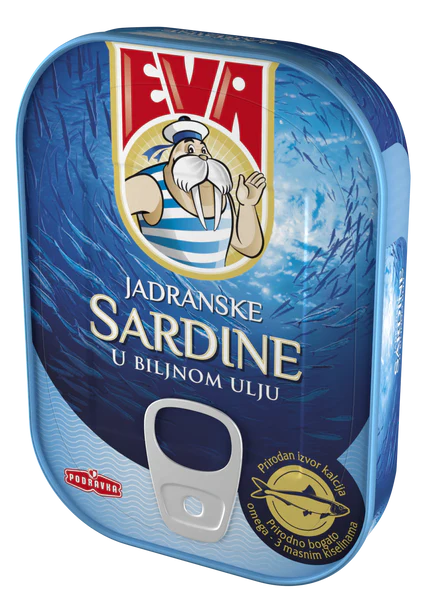Podravka Eva Sardines in Vegetable Oil, 3.5 oz | 100g - Image 2