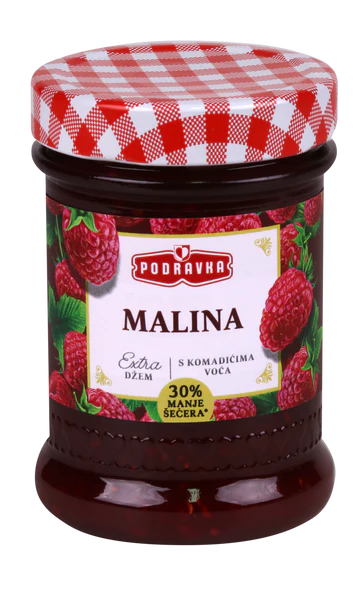 Podravka Jam Extra Raspberry, Malina, 11.3 oz | 320g