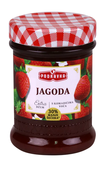 Podravka Jam Extra Strawberry, Jagoda, 11.3 oz | 320g