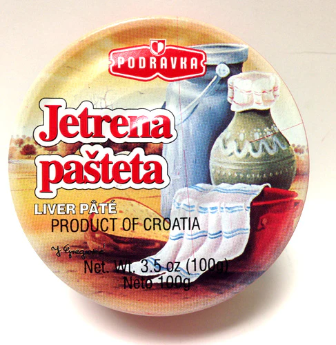 Podravka Jetrena Pasteta, Liver Pate, 3.3 oz | 95g