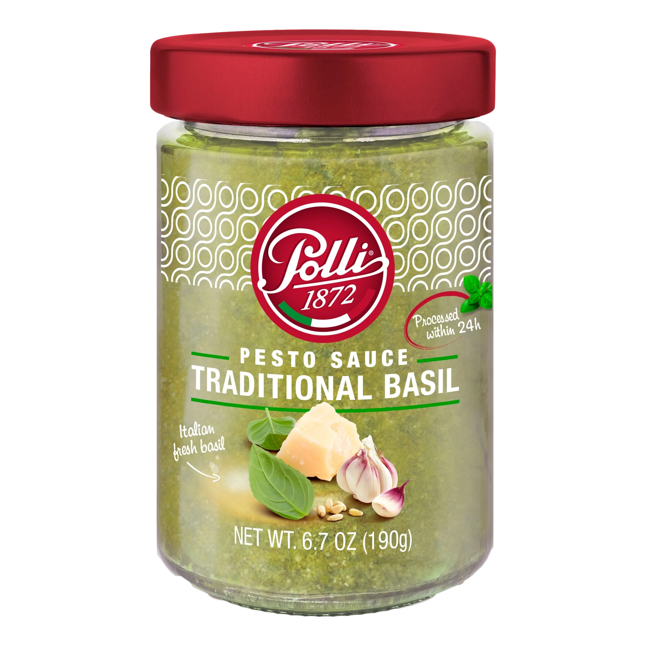 Polli Pesto Genovese, Traditional Basil Sauce, 6.7 oz | 190g