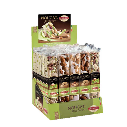 Quaranta Soft Nougat Bars Traditional, Torrone Mix Case, 25 x 3.5 oz | 100g - Image 2