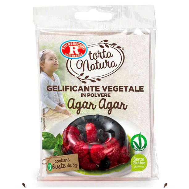 Rebecchi Agar Agar, Vegetable Gelling Agent, 3 Bags - 5g each,  15g
