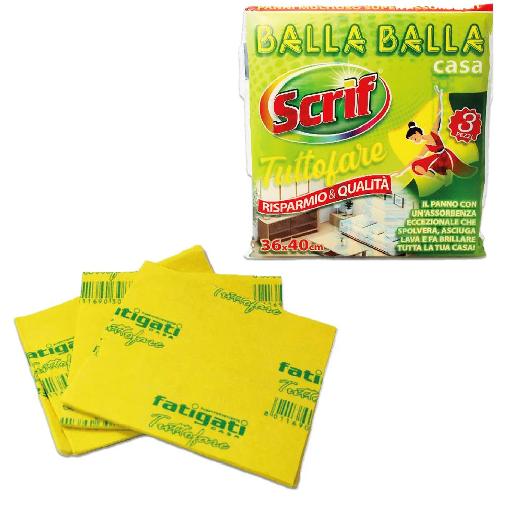 Scrif Tuttofare Multi-Use Super Absorbent Cloths – 3 Pack (36 x 40 cm)