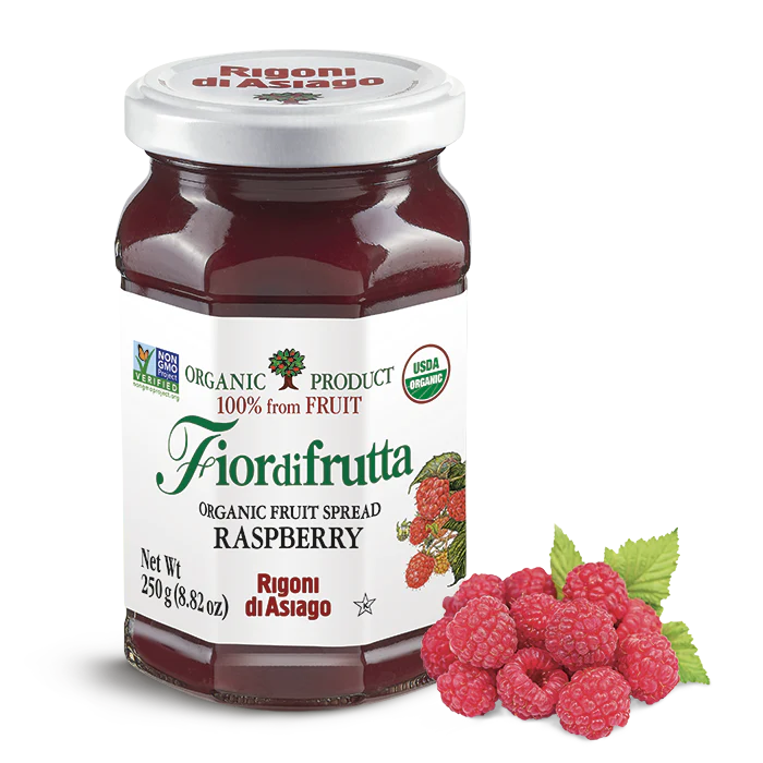 Rigoni di Asiago Organic Raspberry Fruit Spread, 8.82 oz | 250g
