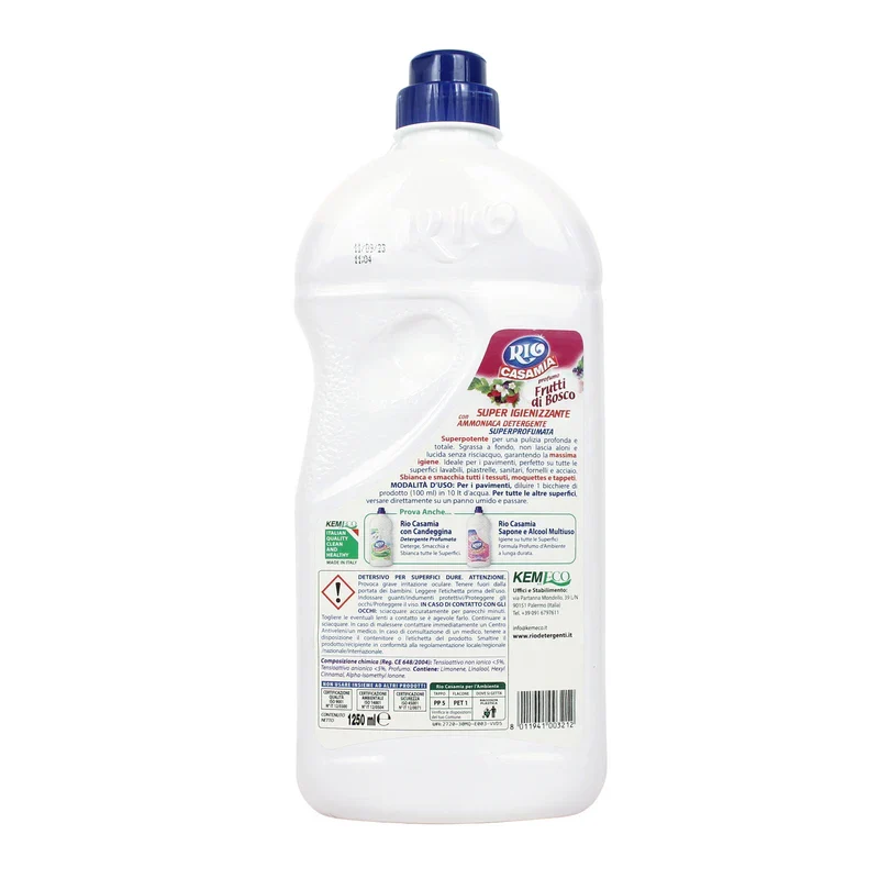 Rio Casamia Floor & Multi-Surface Cleaner Wild Berry Scent – 1250ml | Italian Household Cleaner - Image 2